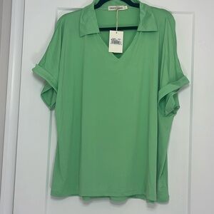 New with tag mint green Grace + Emma top